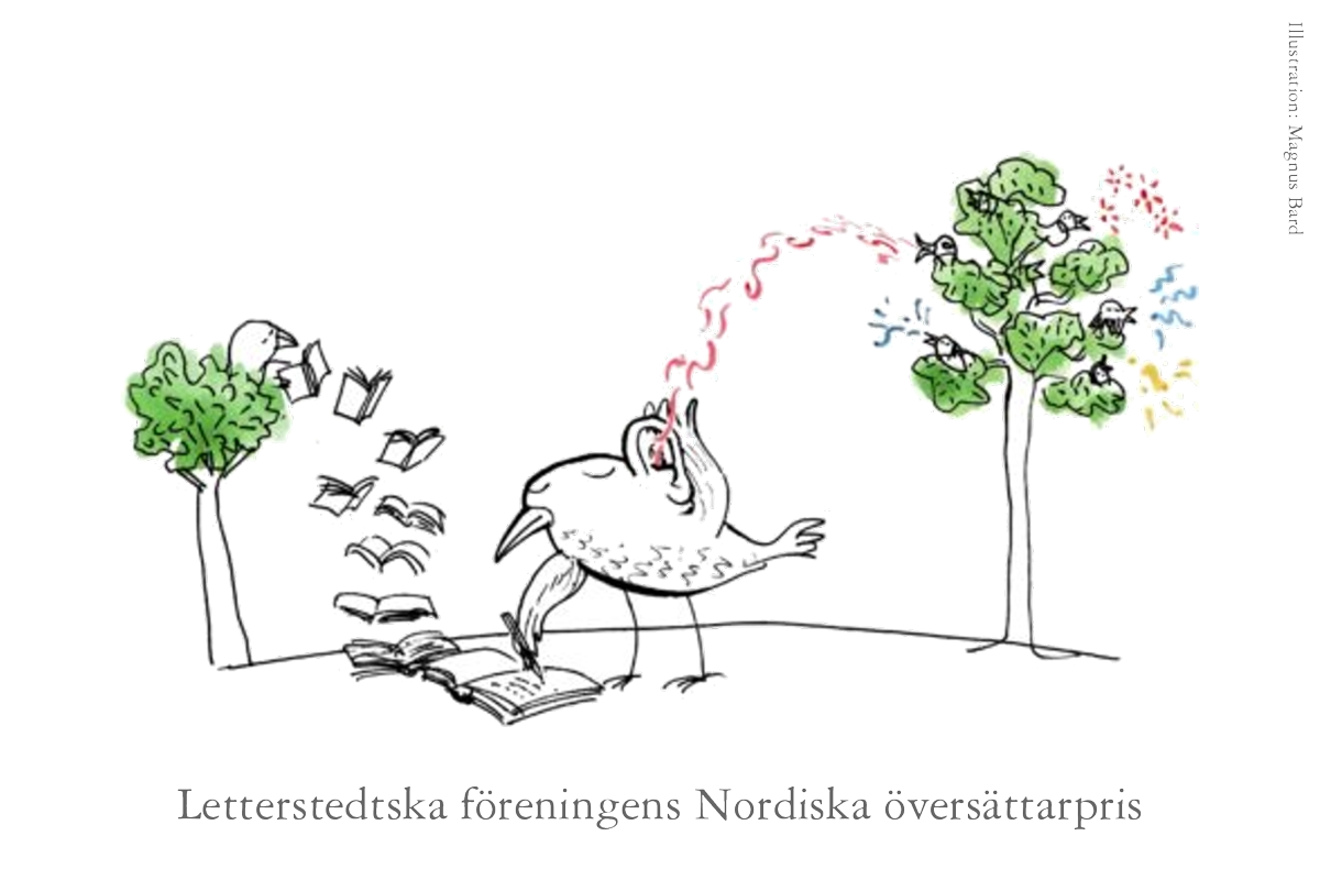 Illustration: Fugl umseta bøkur til onnur fuglar. Teknað hevur Magnus Bard.